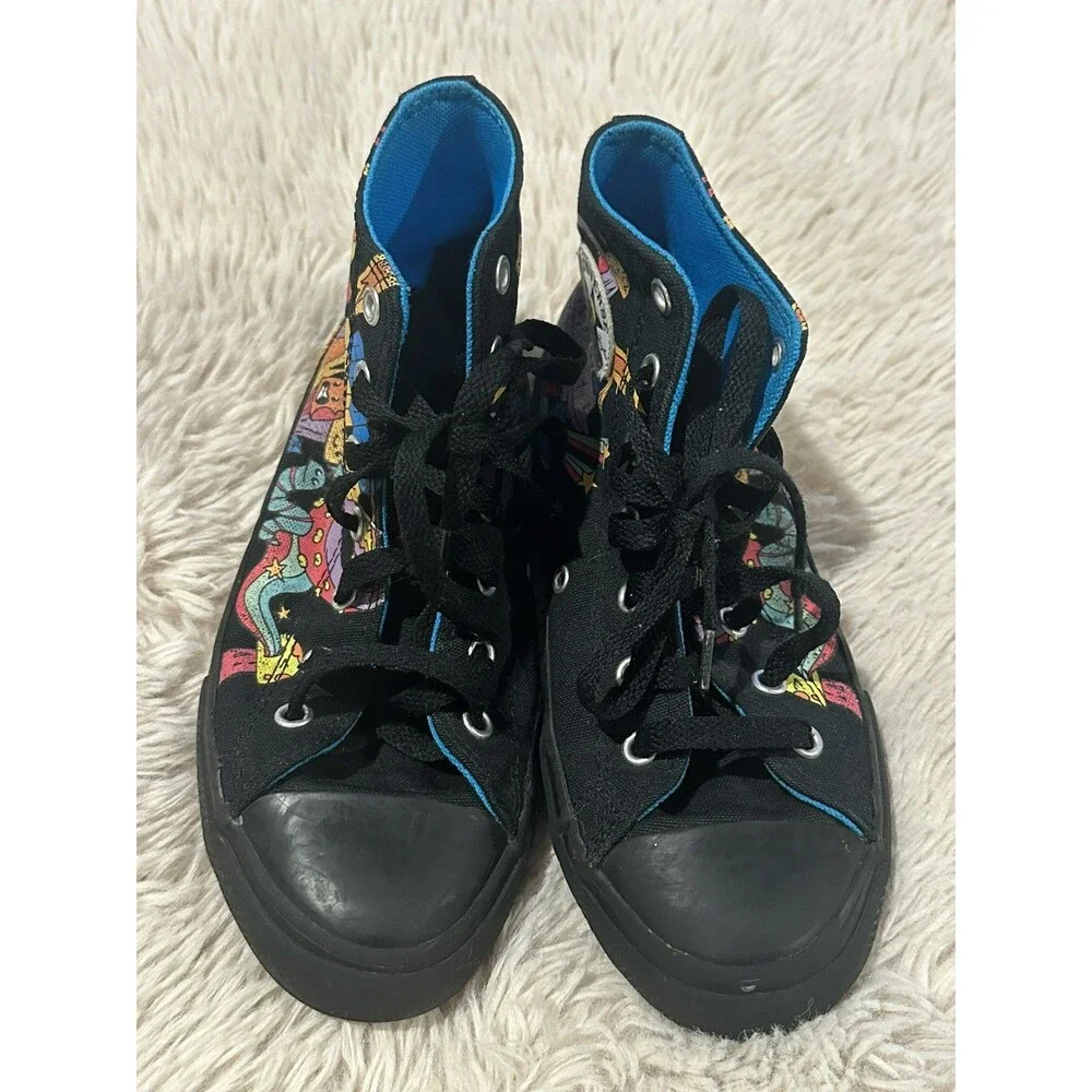 Converse All Star Unisex Kids High Top Sneakers Black/Multicolor US 3 EU 35